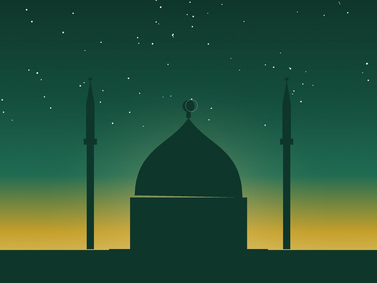 Senja di atas kubah masjid